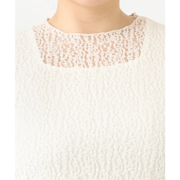 【大きいサイズ】ストレッチレーストップス | eur3 | 詳細画像5 