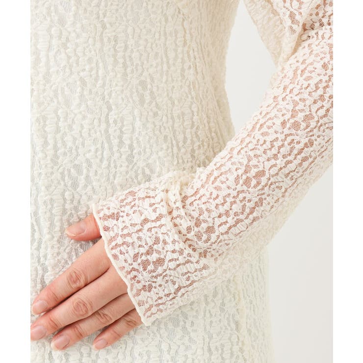 【大きいサイズ】ストレッチレーストップス | eur3 | 詳細画像6 