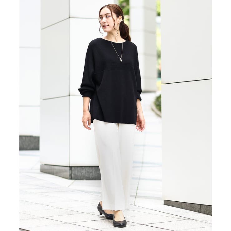 【大きいサイズ】ロイヤルヒートワイドストレートパンツ | eur3 | 詳細画像2 