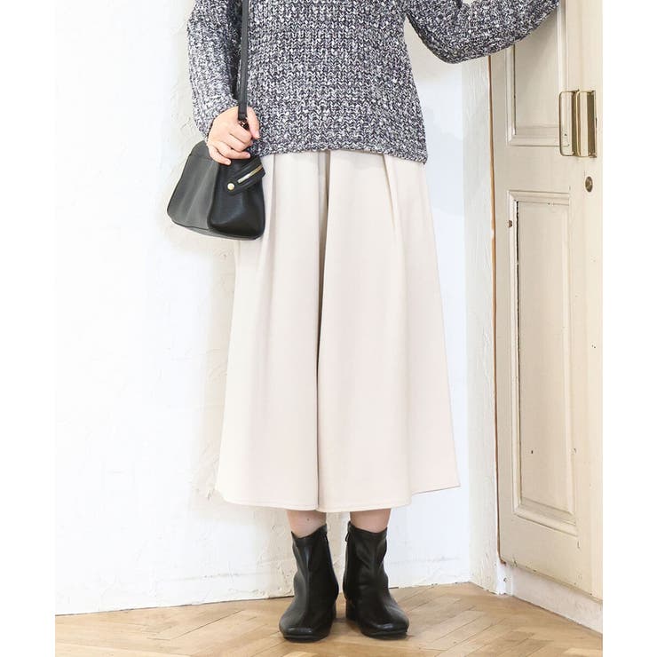 【大きいサイズ】ウール調キュロットパンツ | eur3 | 詳細画像1 