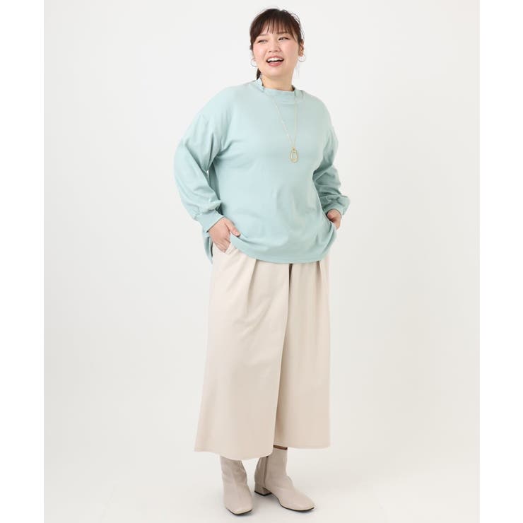 【大きいサイズ】ウール調キュロットパンツ | eur3 | 詳細画像16 