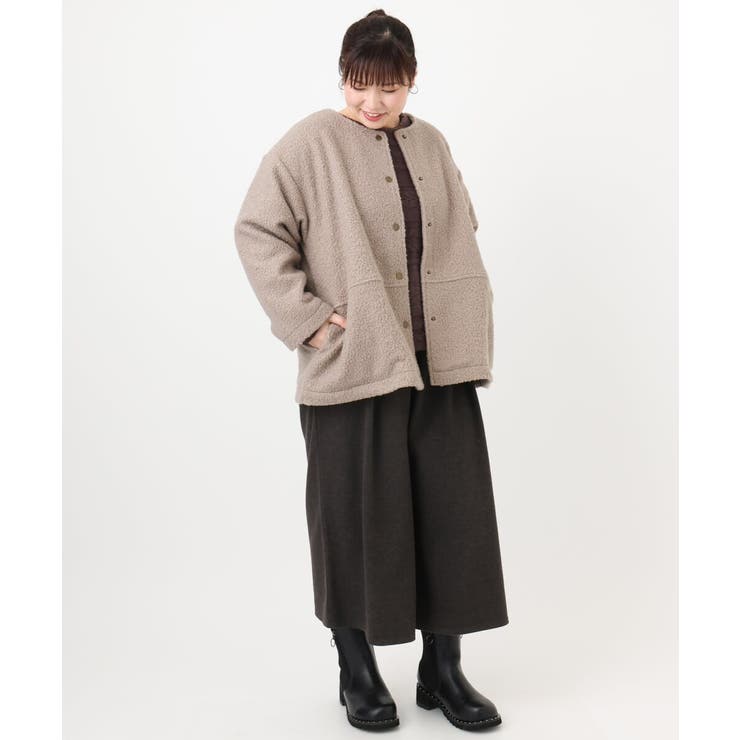 【大きいサイズ】ウール調キュロットパンツ | eur3 | 詳細画像21 