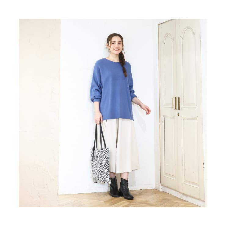 【大きいサイズ】ウール調キュロットパンツ | eur3 | 詳細画像4 