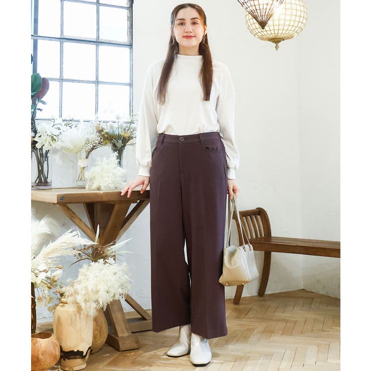 【大きいサイズ】ロイヤルヒート裏起毛ワイドパンツ | eur3 | 詳細画像10 