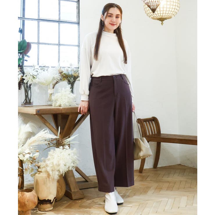 【大きいサイズ】ロイヤルヒート裏起毛ワイドパンツ | eur3 | 詳細画像11 