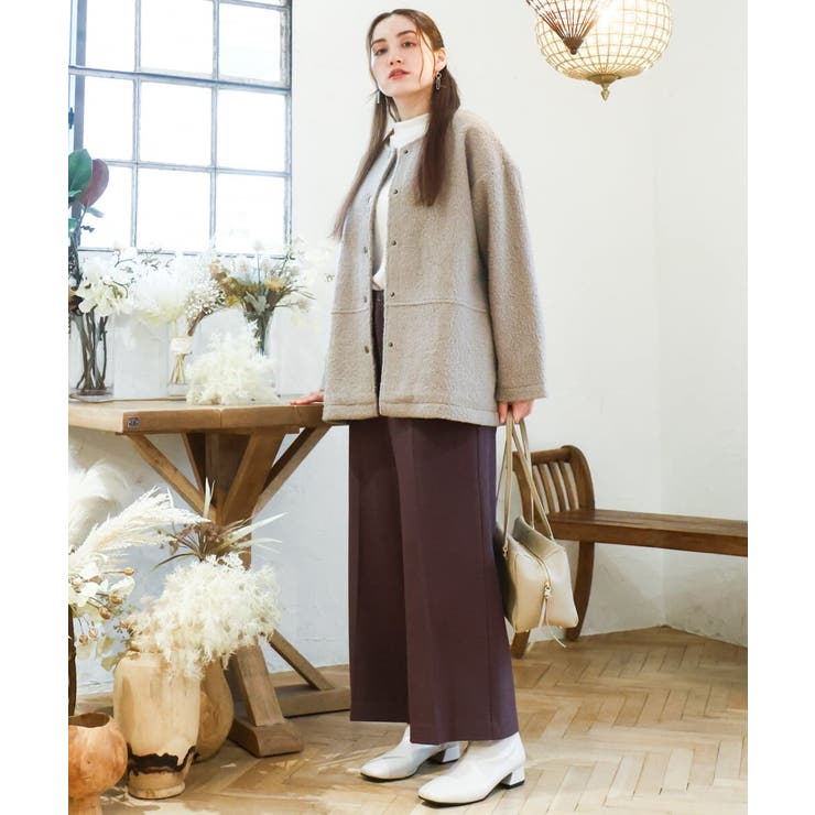 【大きいサイズ】ロイヤルヒート裏起毛ワイドパンツ | eur3 | 詳細画像12 