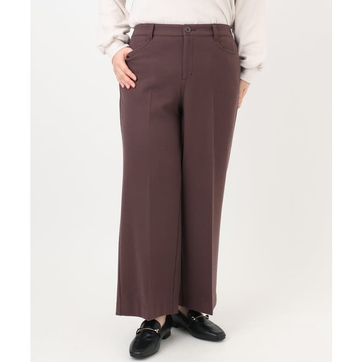 【大きいサイズ】ロイヤルヒート裏起毛ワイドパンツ | eur3 | 詳細画像14 