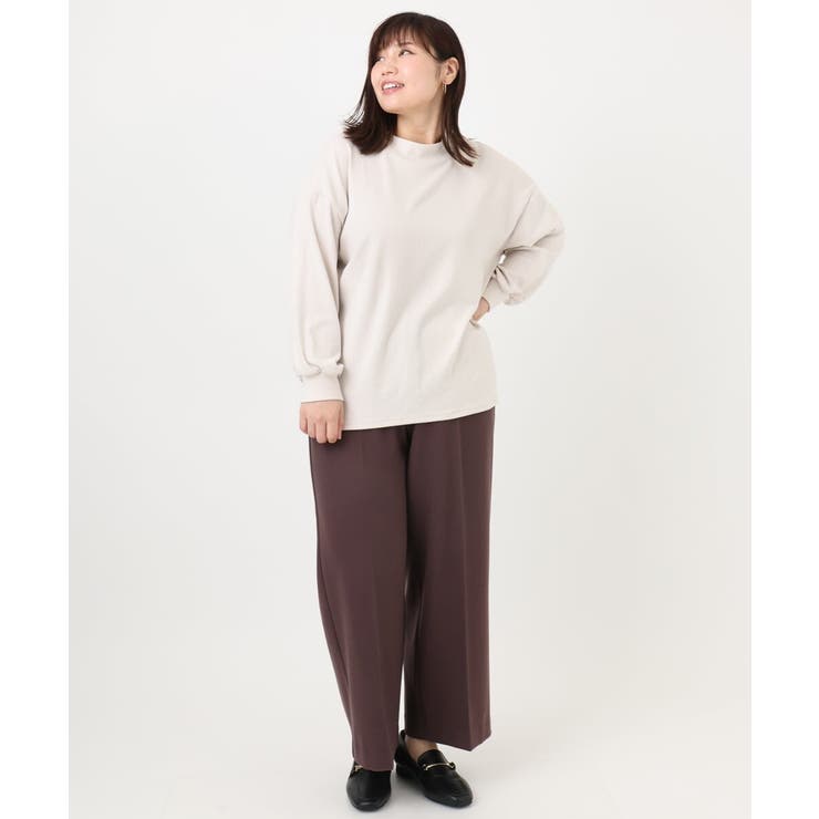 【大きいサイズ】ロイヤルヒート裏起毛ワイドパンツ | eur3 | 詳細画像15 