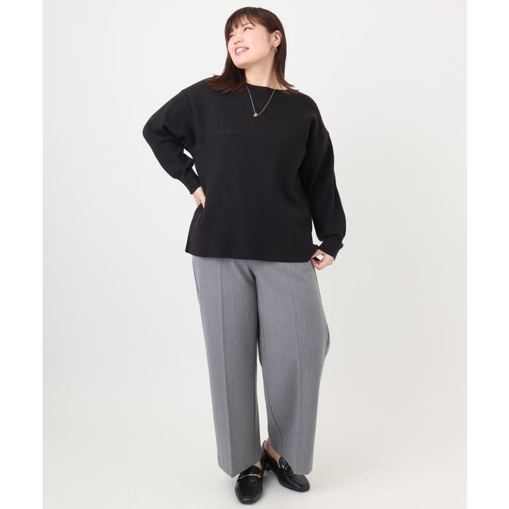 【大きいサイズ】ロイヤルヒート裏起毛ワイドパンツ | eur3 | 詳細画像42 