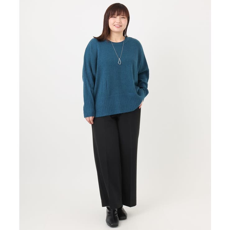 【大きいサイズ】ロイヤルヒート裏起毛ワイドパンツ | eur3 | 詳細画像46 