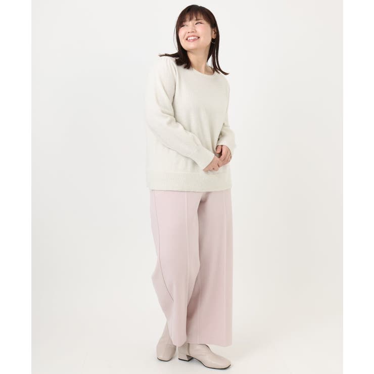 【大きいサイズ】ロイヤルヒート裏起毛ワイドパンツ | eur3 | 詳細画像6 