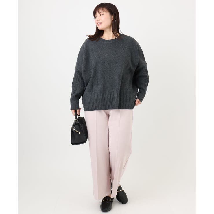 【大きいサイズ】ロイヤルヒート裏起毛ワイドパンツ | eur3 | 詳細画像7 