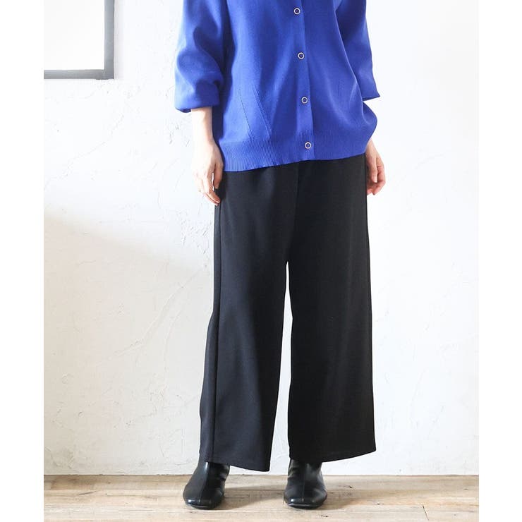 ブラック(94) | 【大きいサイズ】イージーワイドパンツ | eur3
