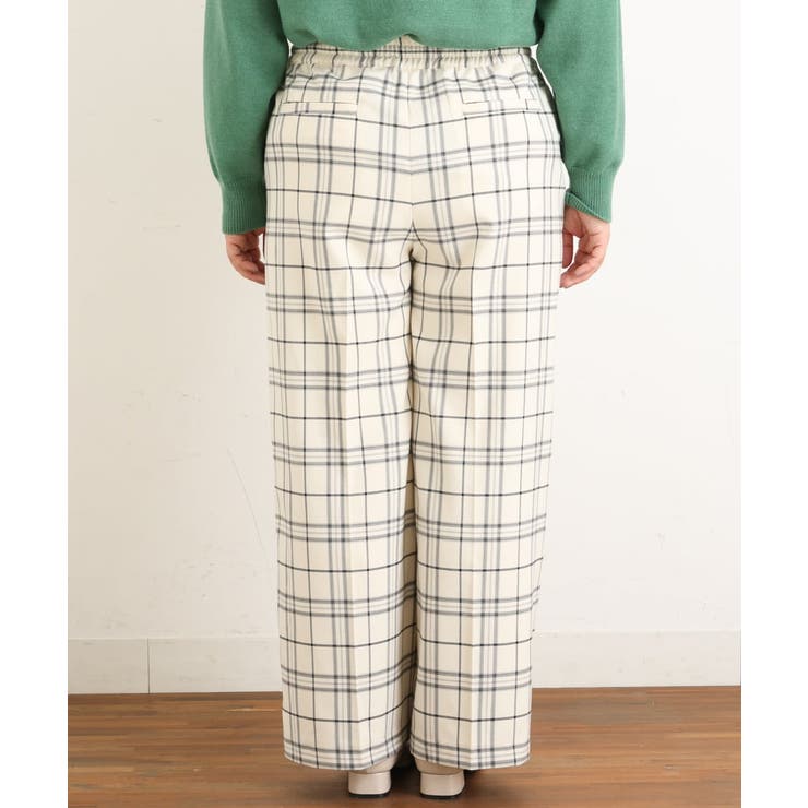 【大きいサイズ/a.v.v×eur3】チェック柄ワイドストレートパンツ | eur3 | 詳細画像19 