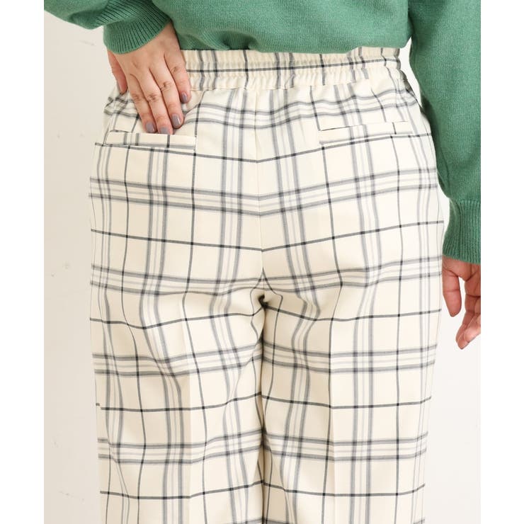 【大きいサイズ/a.v.v×eur3】チェック柄ワイドストレートパンツ | eur3 | 詳細画像20 