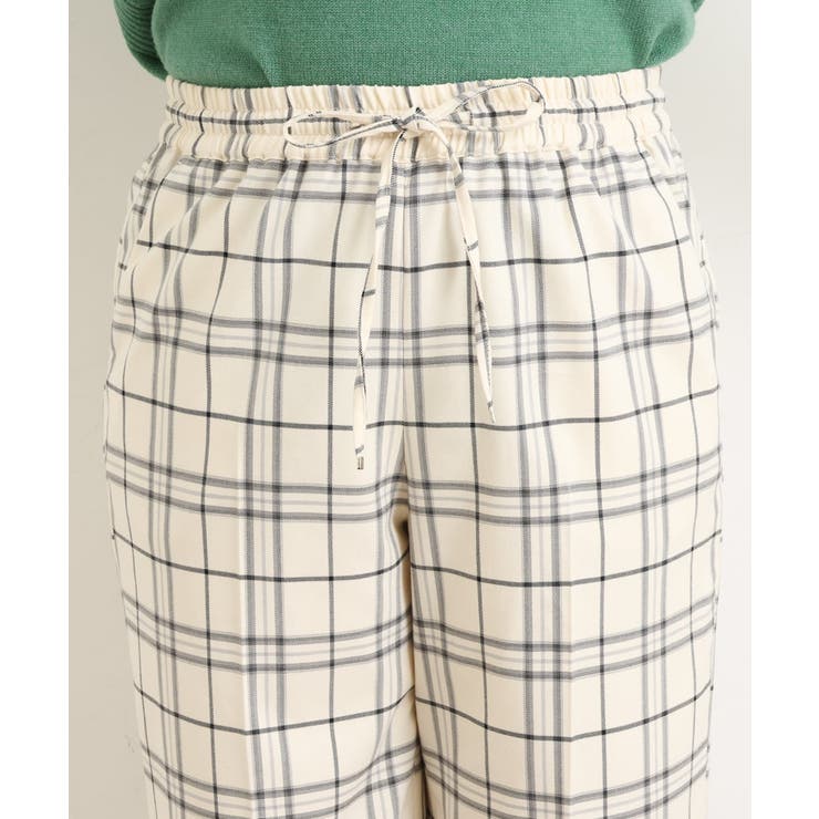 【大きいサイズ/a.v.v×eur3】チェック柄ワイドストレートパンツ | eur3 | 詳細画像21 