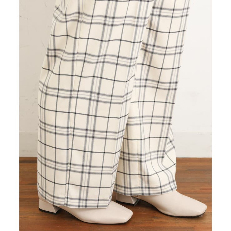 【大きいサイズ/a.v.v×eur3】チェック柄ワイドストレートパンツ | eur3 | 詳細画像24 