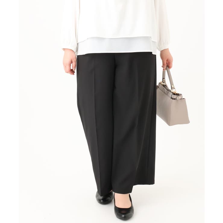 【大きいサイズ/11号サイズあり】センタープレスワイドパンツ | eur3 | 詳細画像18 