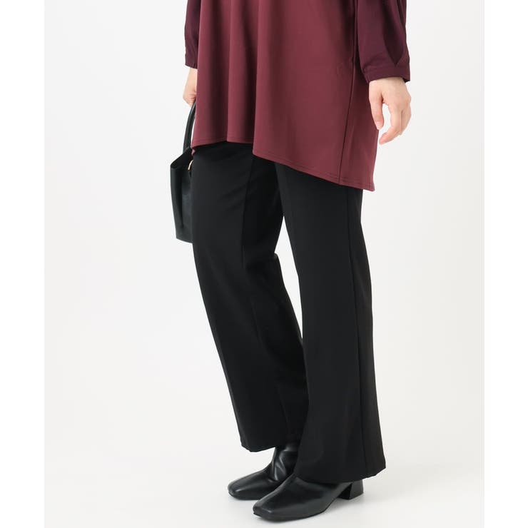 ブラック(94) | 【大きいサイズ】ストレートジャージーパンツ | eur3