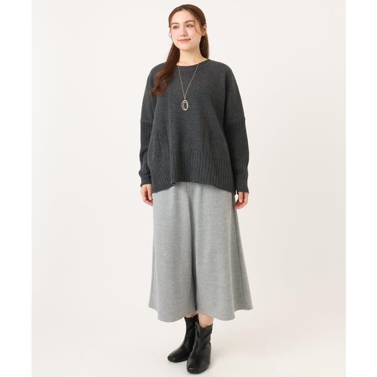 大きいサイズ】ジャージーキュロットパンツ[品番：ITKW0023802]｜eur3