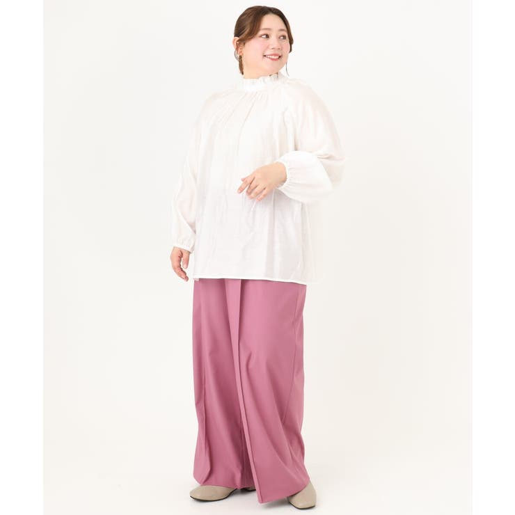 【大きいサイズ】ストレッチワイドパンツ | eur3 | 詳細画像16 