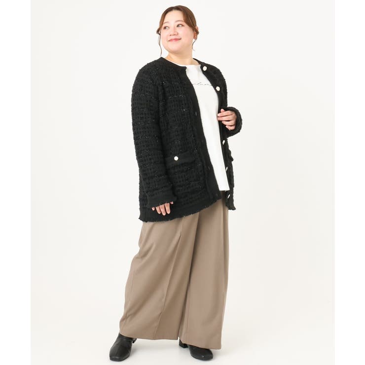 【大きいサイズ】ストレッチワイドパンツ | eur3 | 詳細画像25 