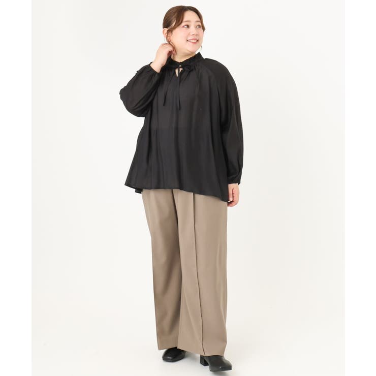 【大きいサイズ】ストレッチワイドパンツ | eur3 | 詳細画像27 