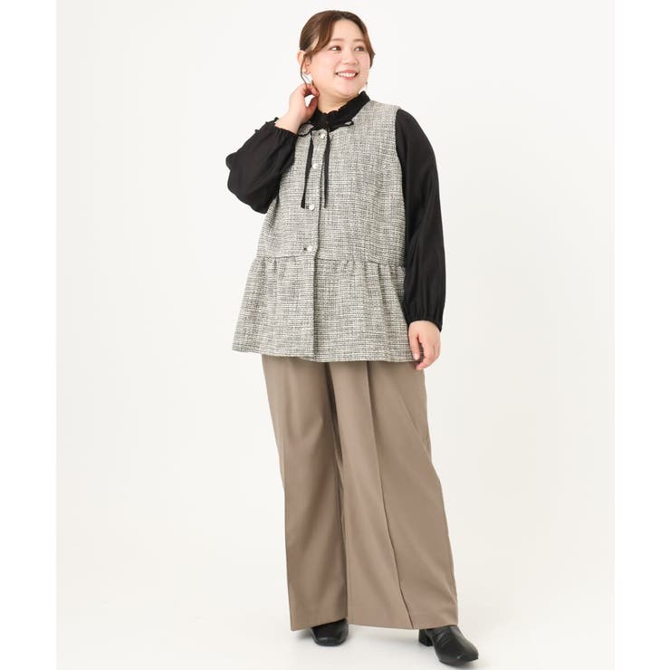 【大きいサイズ】ストレッチワイドパンツ | eur3 | 詳細画像28 