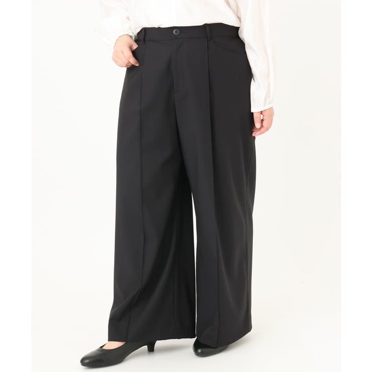 【大きいサイズ】ストレッチワイドパンツ | eur3 | 詳細画像34 