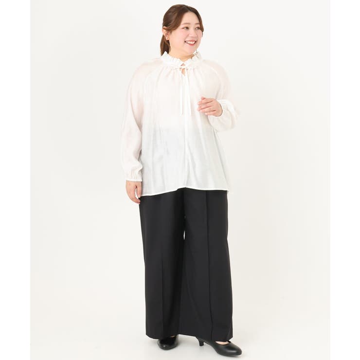 【大きいサイズ】ストレッチワイドパンツ | eur3 | 詳細画像36 