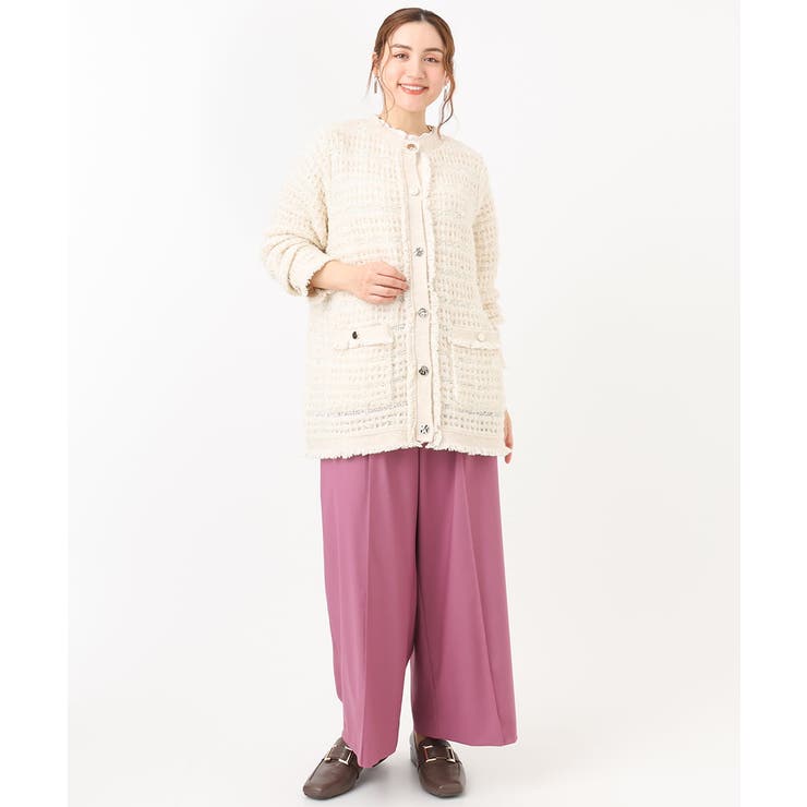 【大きいサイズ】ストレッチワイドパンツ | eur3 | 詳細画像4 