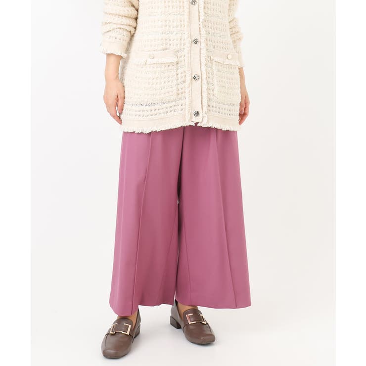 ピンク(03) | 【大きいサイズ】ストレッチワイドパンツ | eur3