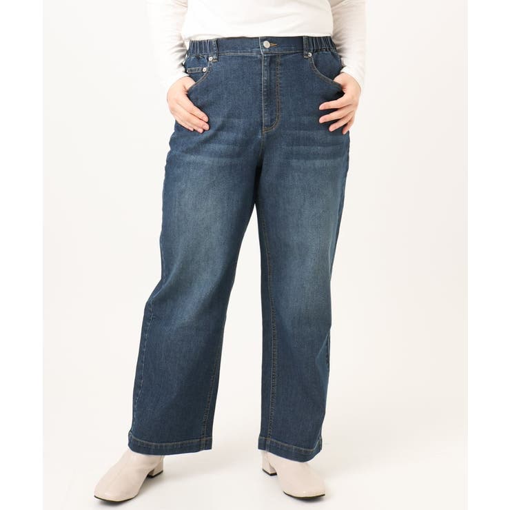 【大きいサイズ】ワイドストレートデニム | eur3 | 詳細画像10 