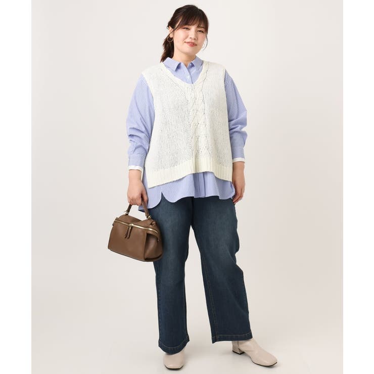 【大きいサイズ】ワイドストレートデニム | eur3 | 詳細画像21 