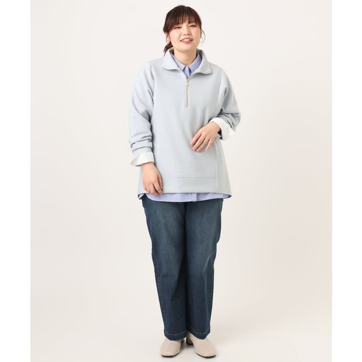 【大きいサイズ】ワイドストレートデニム | eur3 | 詳細画像22 