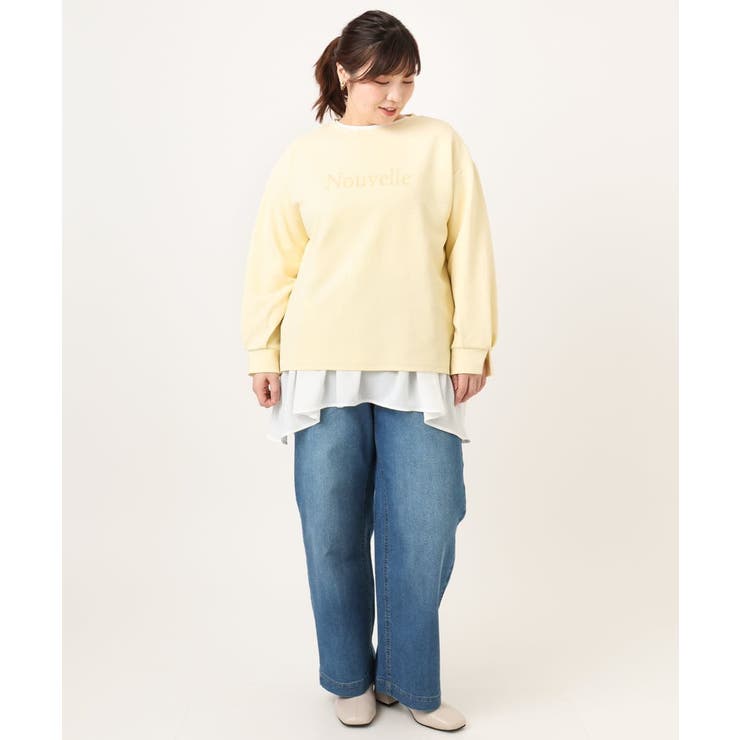 【大きいサイズ】ワイドストレートデニム | eur3 | 詳細画像5 