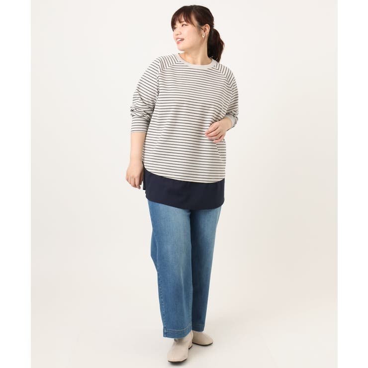 【大きいサイズ】ワイドストレートデニム | eur3 | 詳細画像7 