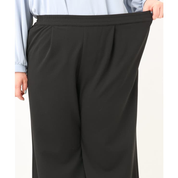 【大きいサイズ/11号サイズあり】カットジョーゼットストレートワイドパンツ | eur3 | 詳細画像13 