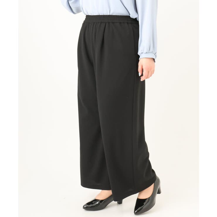 【大きいサイズ/11号サイズあり】カットジョーゼットストレートワイドパンツ | eur3 | 詳細画像6 
