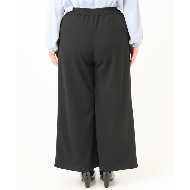 【大きいサイズ/11号サイズあり】カットジョーゼットストレートワイドパンツ | eur3 | 詳細画像8 