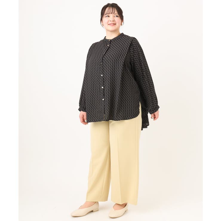 【大きいサイズ】センタープレスワイドパンツ | eur3 | 詳細画像12 