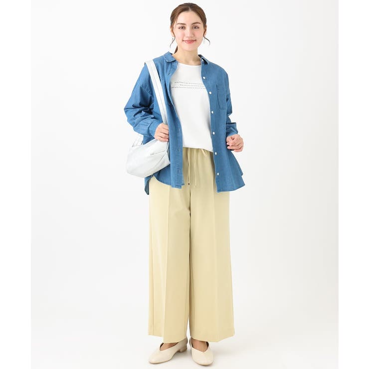 【大きいサイズ】センタープレスワイドパンツ | eur3 | 詳細画像14 