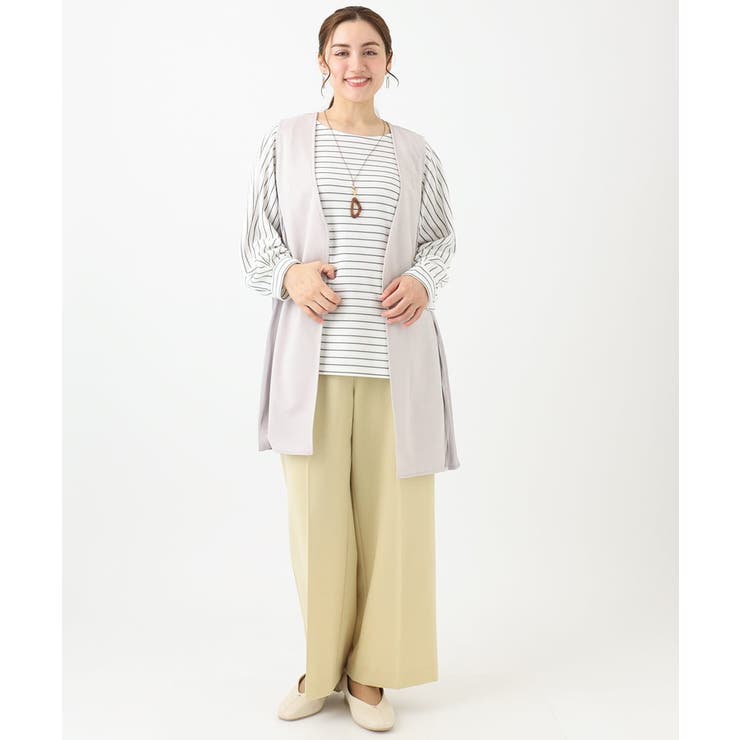 【大きいサイズ】センタープレスワイドパンツ | eur3 | 詳細画像17 