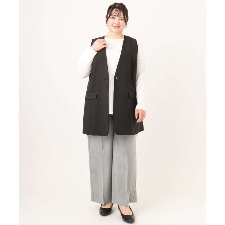 【大きいサイズ】センタープレスワイドパンツ | eur3 | 詳細画像25 