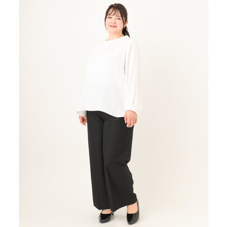 【大きいサイズ】センタープレスワイドパンツ | eur3 | 詳細画像30 