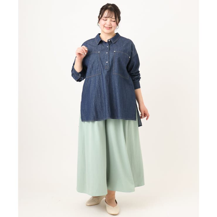 【大きいサイズ】ギャザーフレアパンツ | eur3 | 詳細画像13 