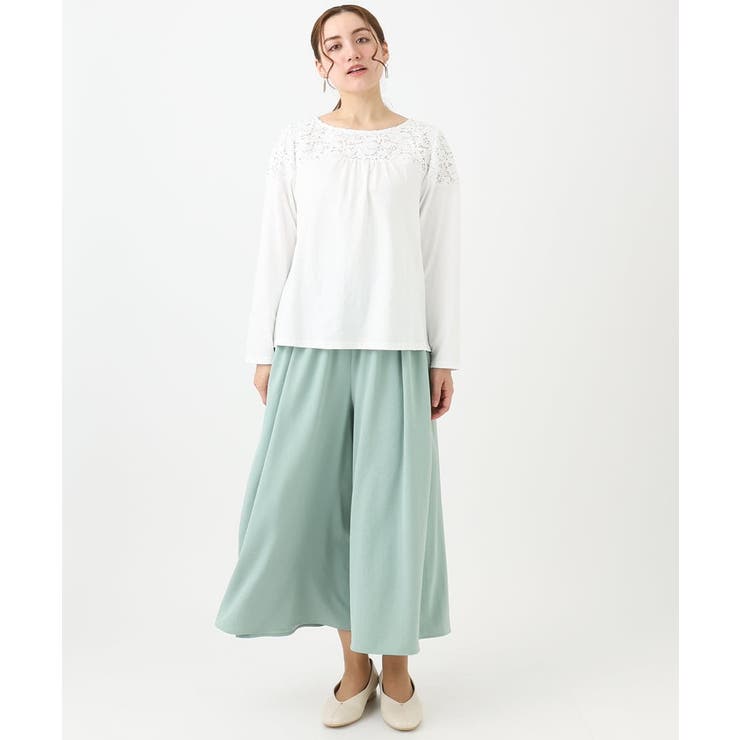 【大きいサイズ】ギャザーフレアパンツ | eur3 | 詳細画像7 