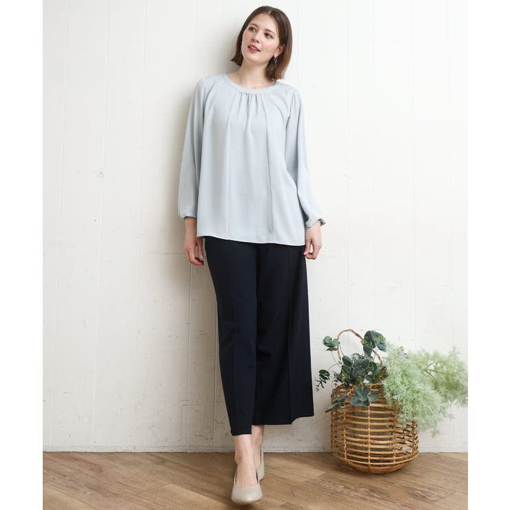 【大きいサイズ】センタープレスワイドパンツ | eur3 | 詳細画像18 