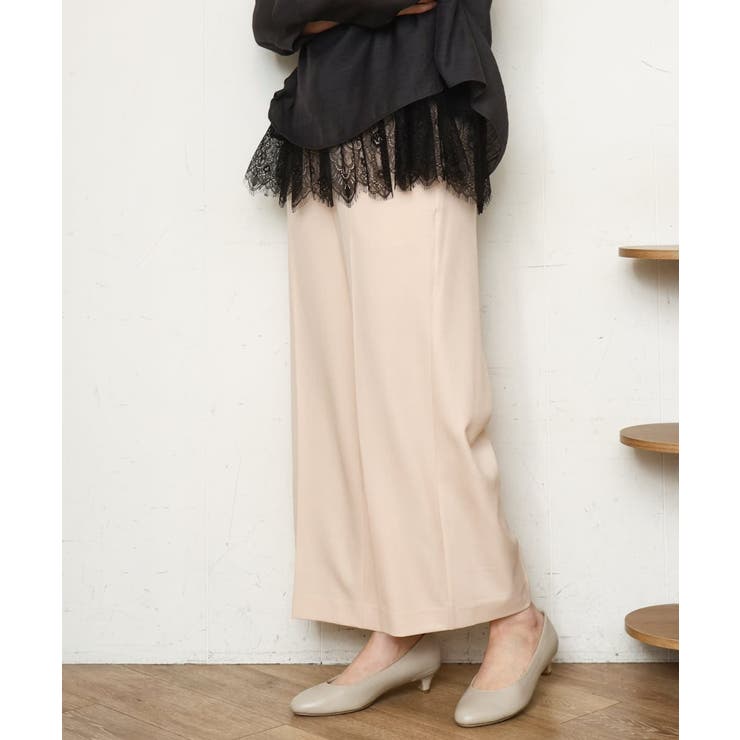 【大きいサイズ】センタープレスワイドパンツ | eur3 | 詳細画像2 