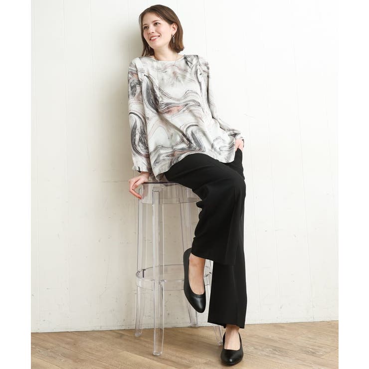 【大きいサイズ】センタープレスワイドパンツ | eur3 | 詳細画像33 